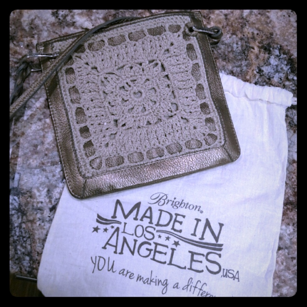 Brighton macrame leather bag